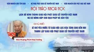 Sĩ khí yêu nước từ Giáo hội Lục Hòa đến Giáo hội Phật giáo Cổ Truyền Việt Nam